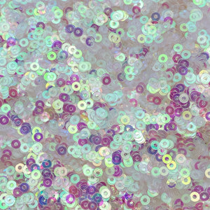3mm Iridescent White Pink Flat Round Loose Sequins Paillettes- for embroidery, bridal, appliqué, arts, crafts, embellishment & MORE!!!!! www.ArtBeeCrafts.com