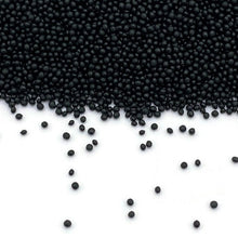 Load image into Gallery viewer, Black- Microbeads (No Holes) 0.8mm - 1.2mm Caviar Beads https://www.artbeecrafts.com/products/black-microbeads-no-holes-0-8mm-1-2mm-caviar-beads Black- Microbeads 0.8mm - 1.2mm- No Holes Caviar Beads Tiny but dynamic, these undrilled microbeads add a textural dimension to designs. Excellent for scrapbooking, embellishments, jewelry, nail art, and many other home or professional décor projects. Size may vary. Options sold by the weight
